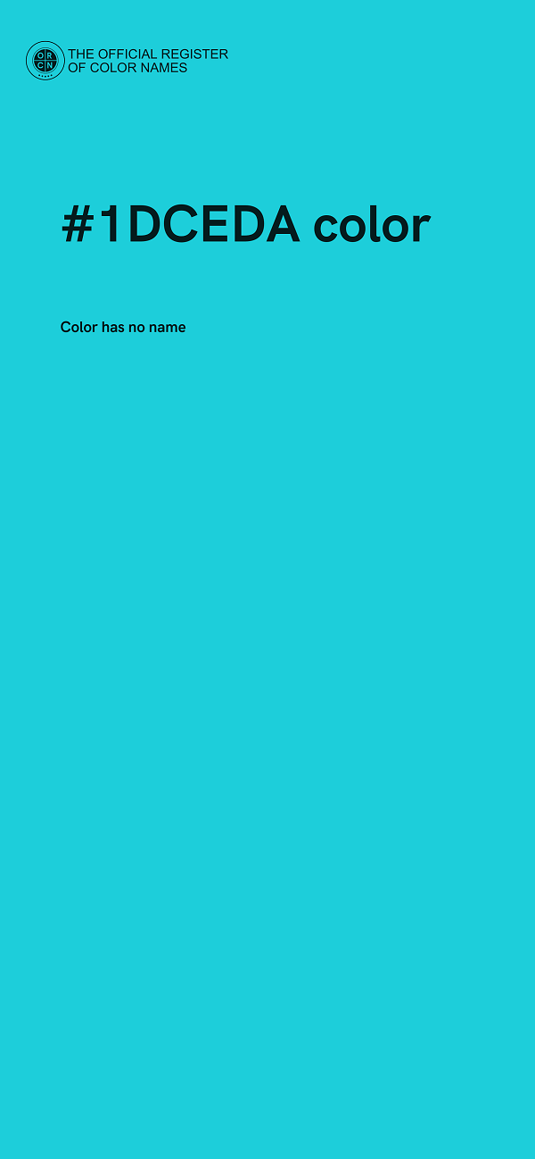 #1DCEDA color image