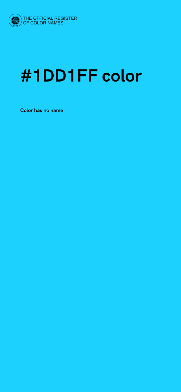 #1DD1FF color image