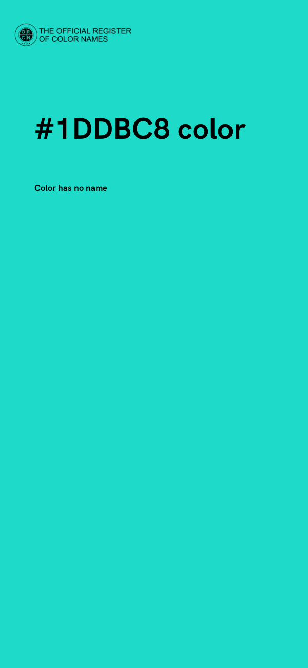 #1DDBC8 color image