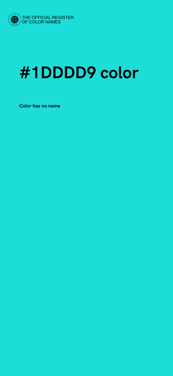 #1DDDD9 color image
