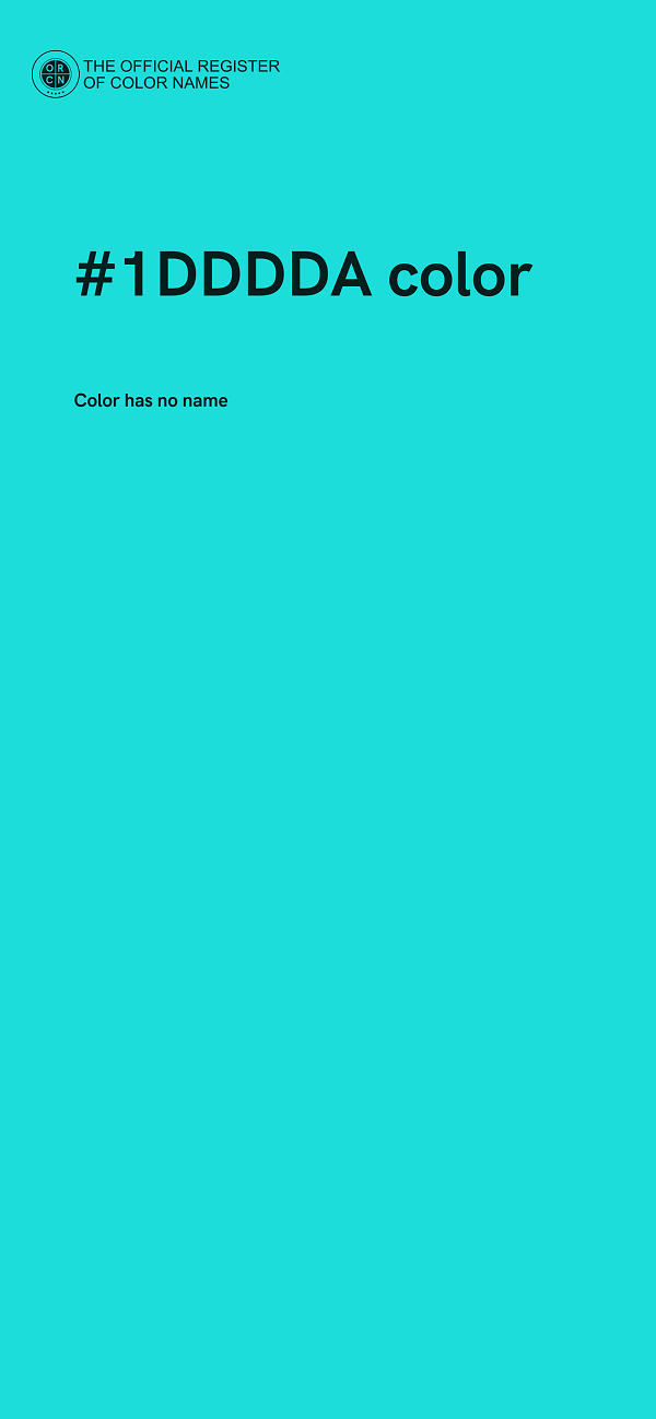 #1DDDDA color image
