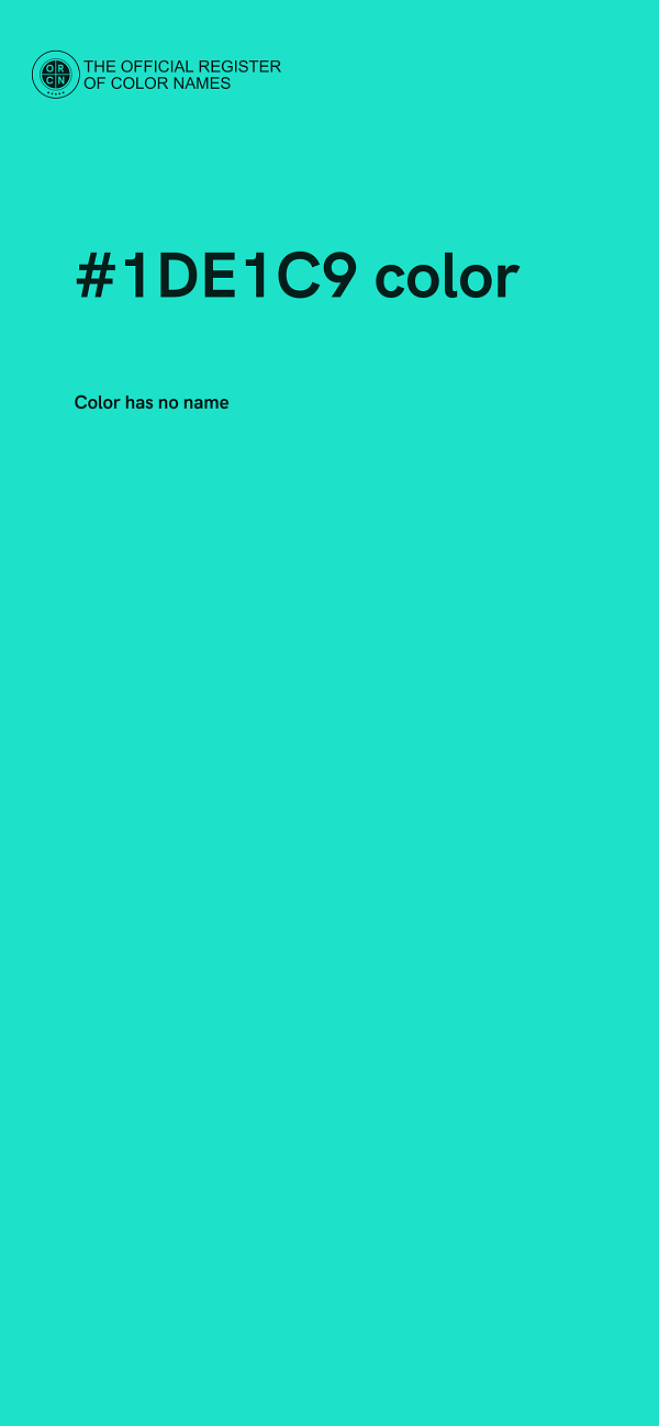 #1DE1C9 color image