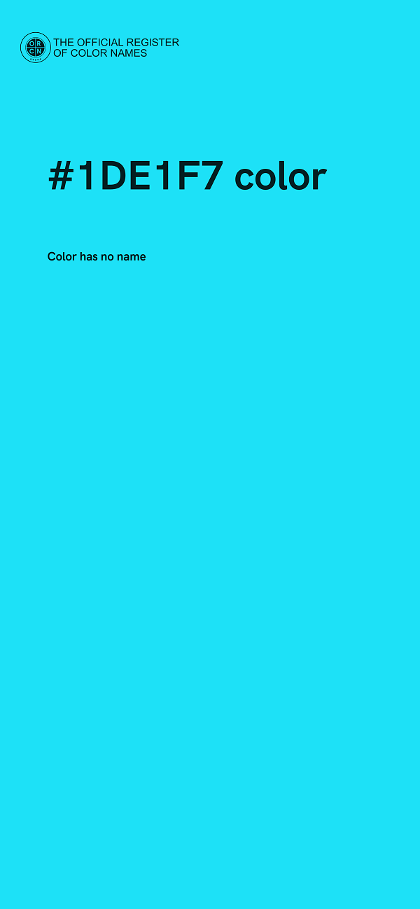 #1DE1F7 color image