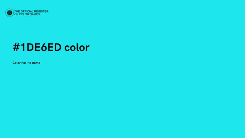 #1DE6ED color image