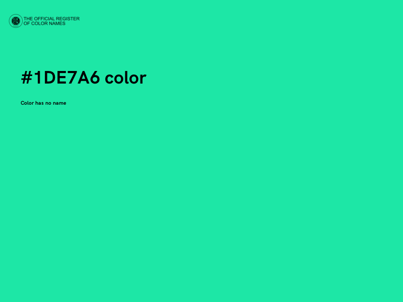 #1DE7A6 color image