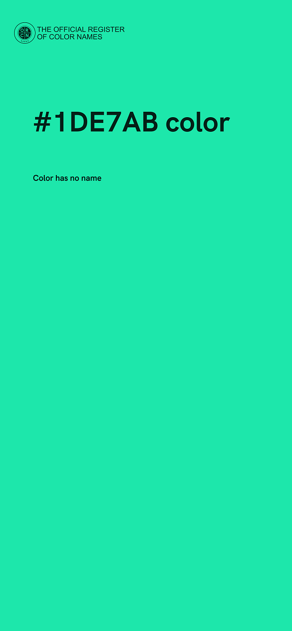 #1DE7AB color image