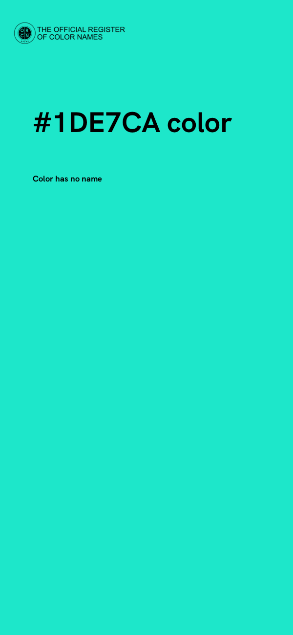 #1DE7CA color image