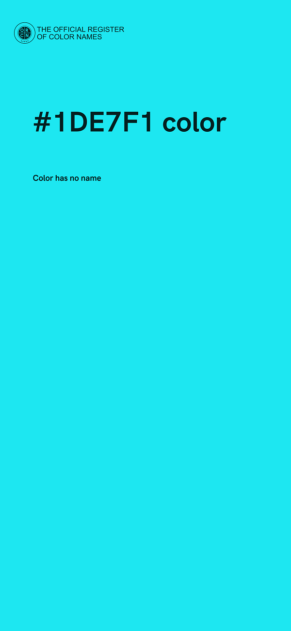 #1DE7F1 color image