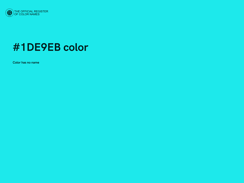 #1DE9EB color image