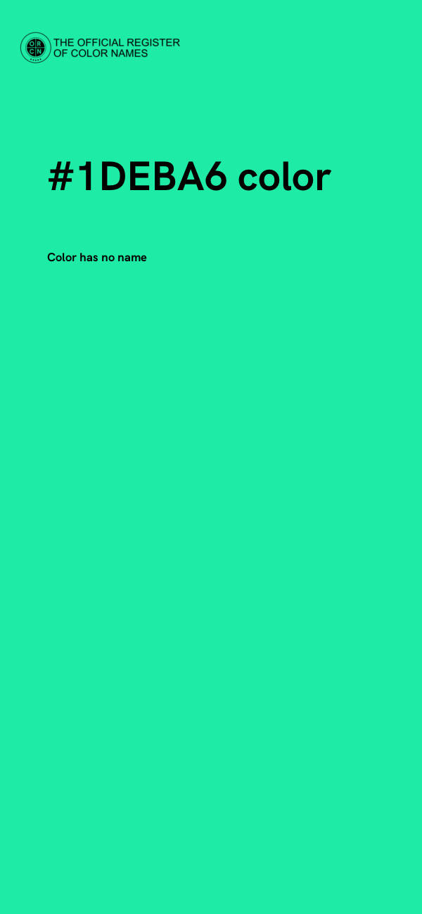 #1DEBA6 color image