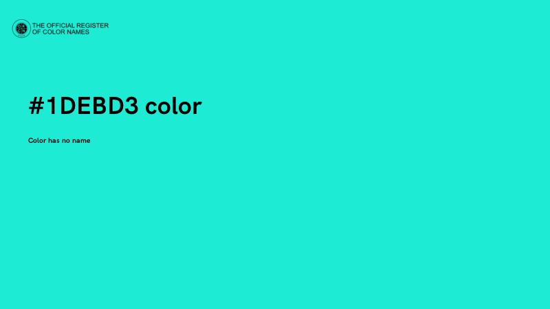 #1DEBD3 color image