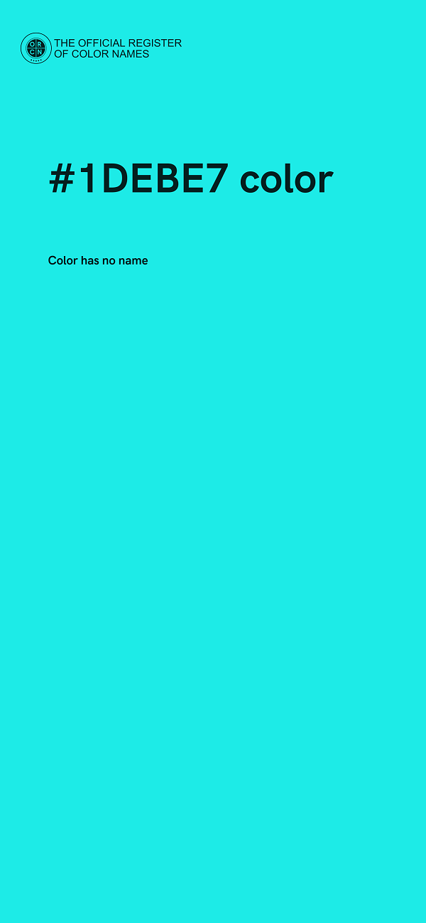 #1DEBE7 color image
