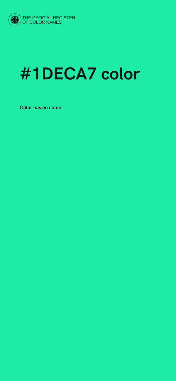 #1DECA7 color image