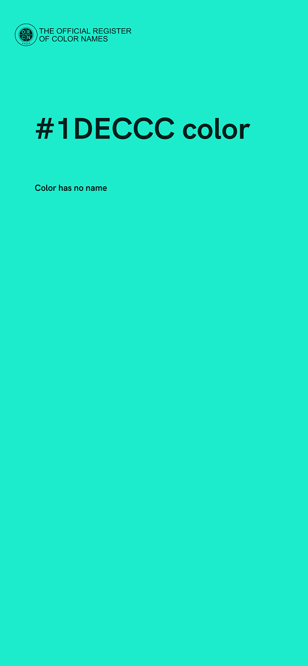 #1DECCC color image
