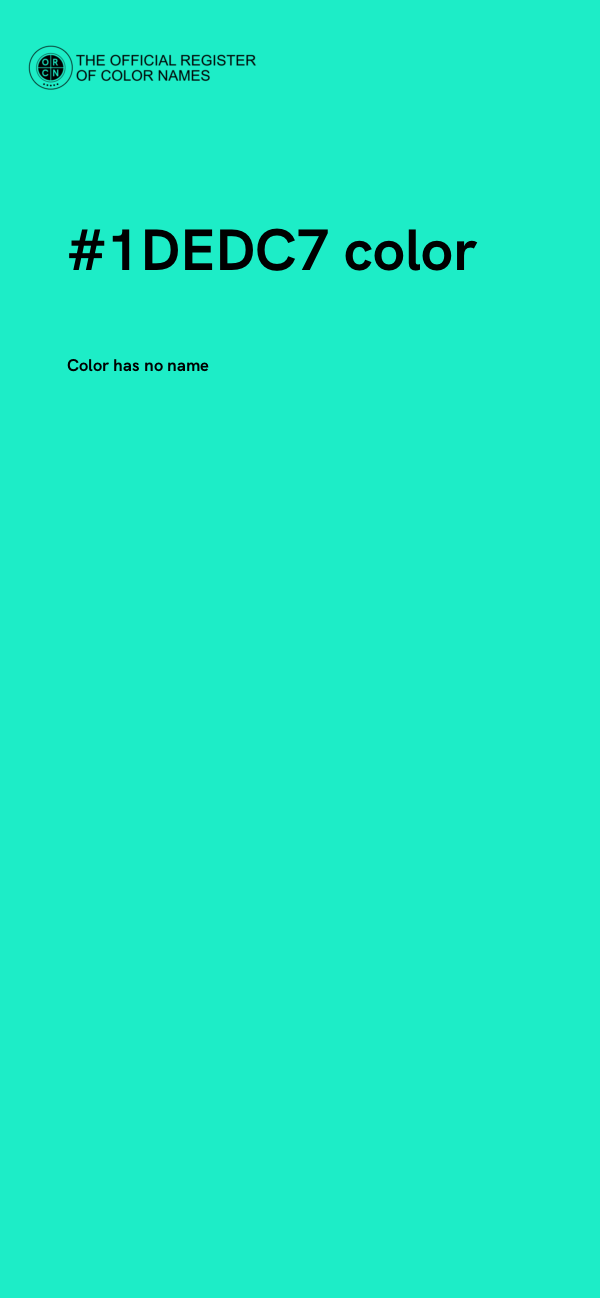#1DEDC7 color image
