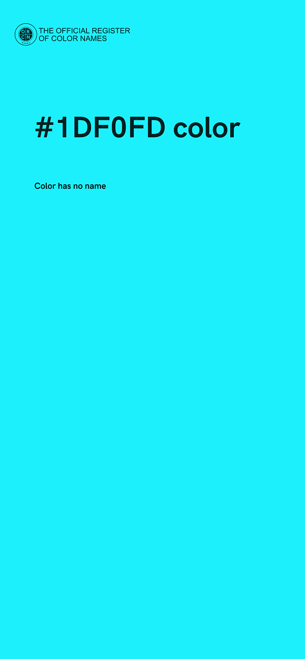 #1DF0FD color image
