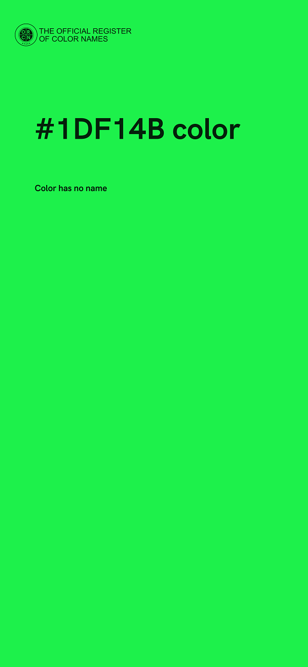 #1DF14B color image