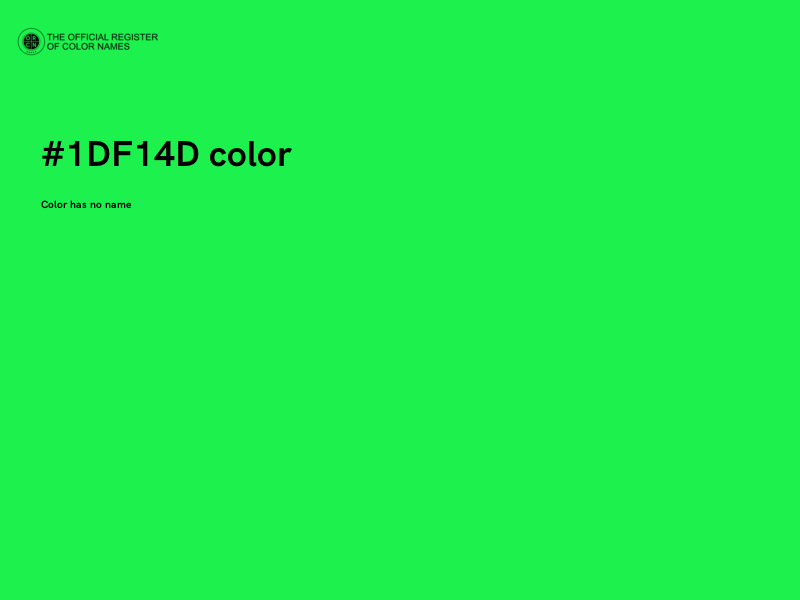 #1DF14D color image