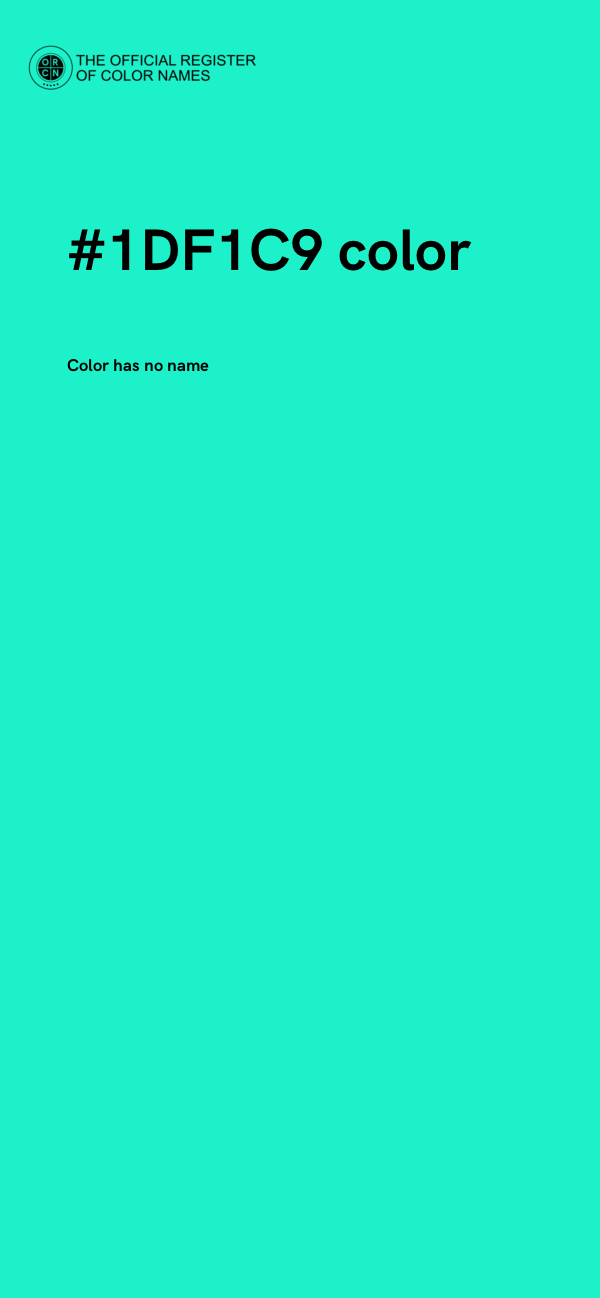 #1DF1C9 color image