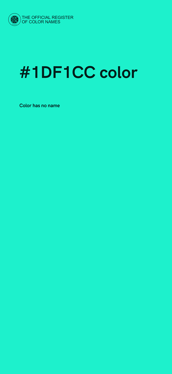 #1DF1CC color image