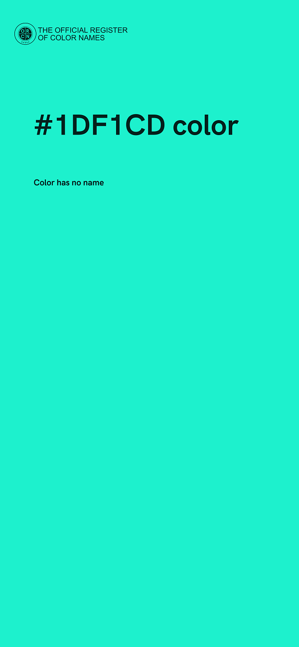 #1DF1CD color image