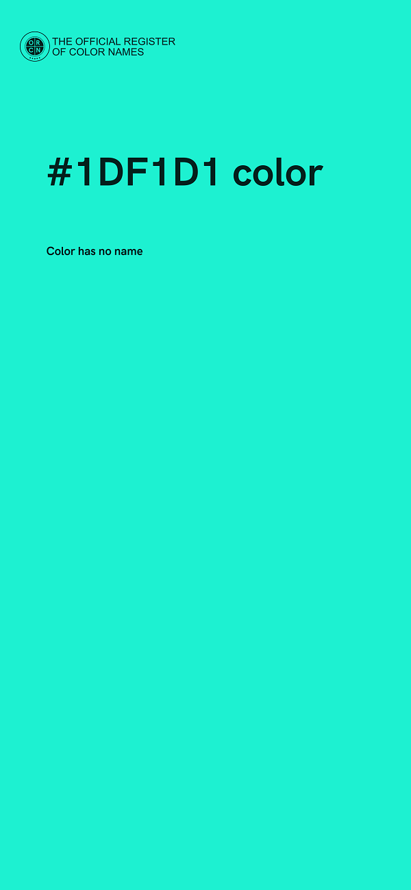 #1DF1D1 color image