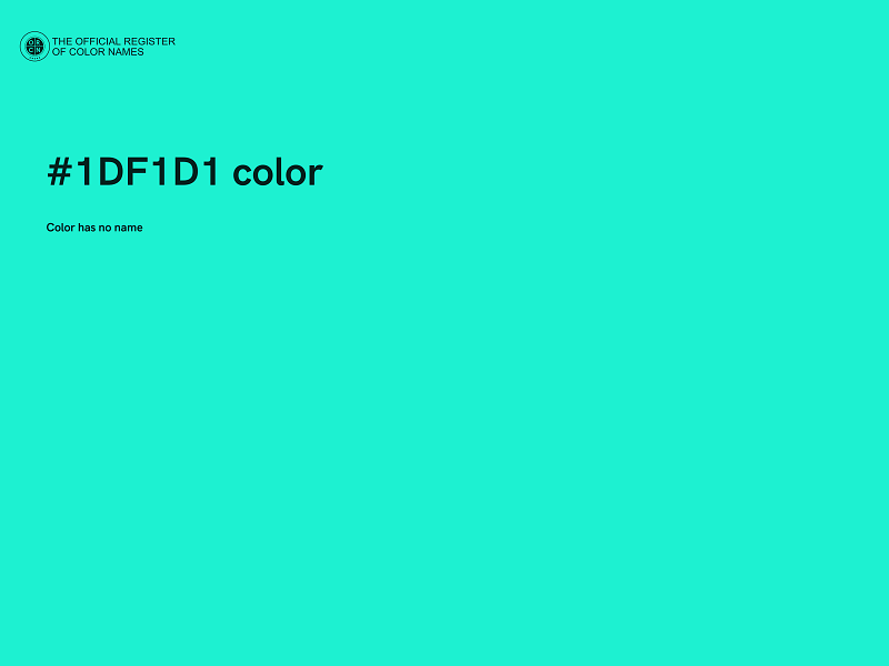 #1DF1D1 color image