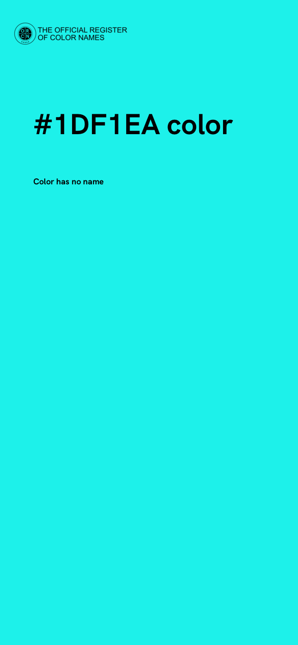 #1DF1EA color image