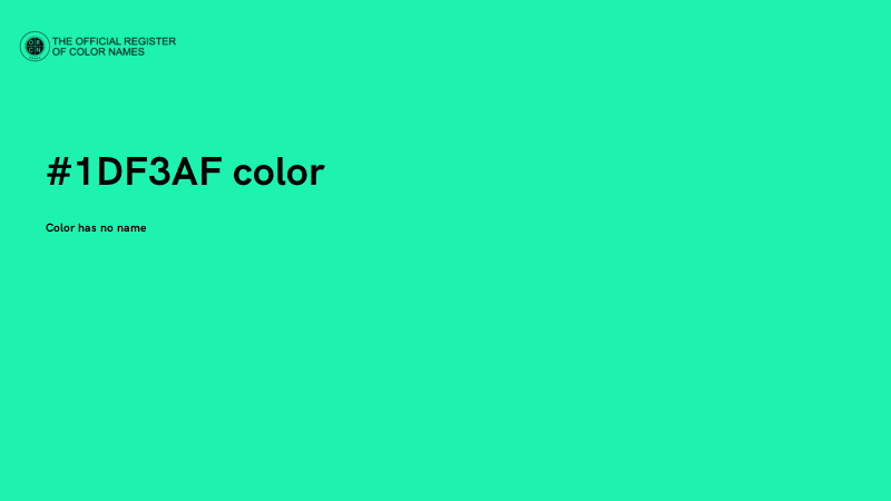 #1DF3AF color image