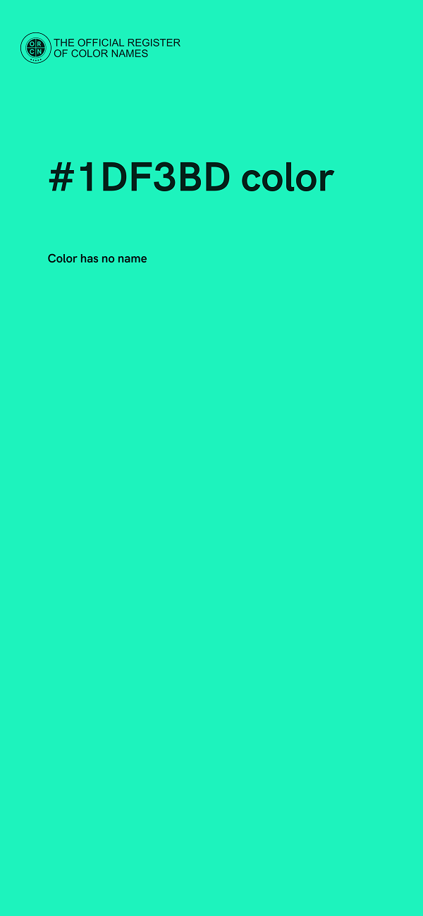 #1DF3BD color image