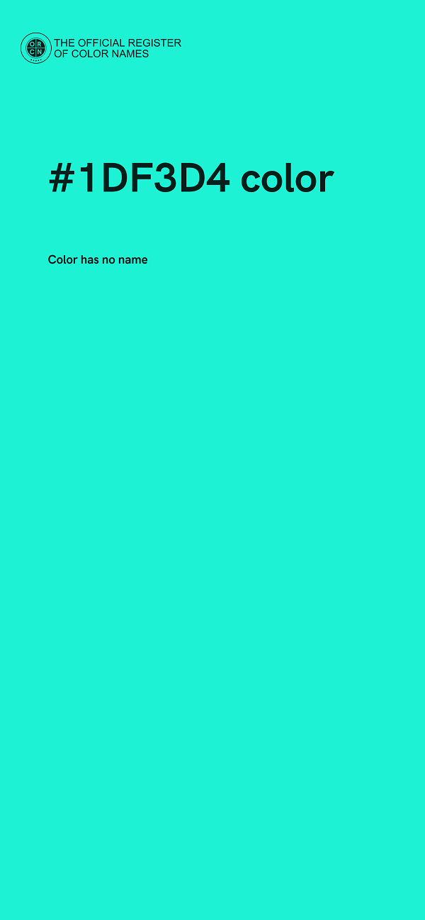 #1DF3D4 color image