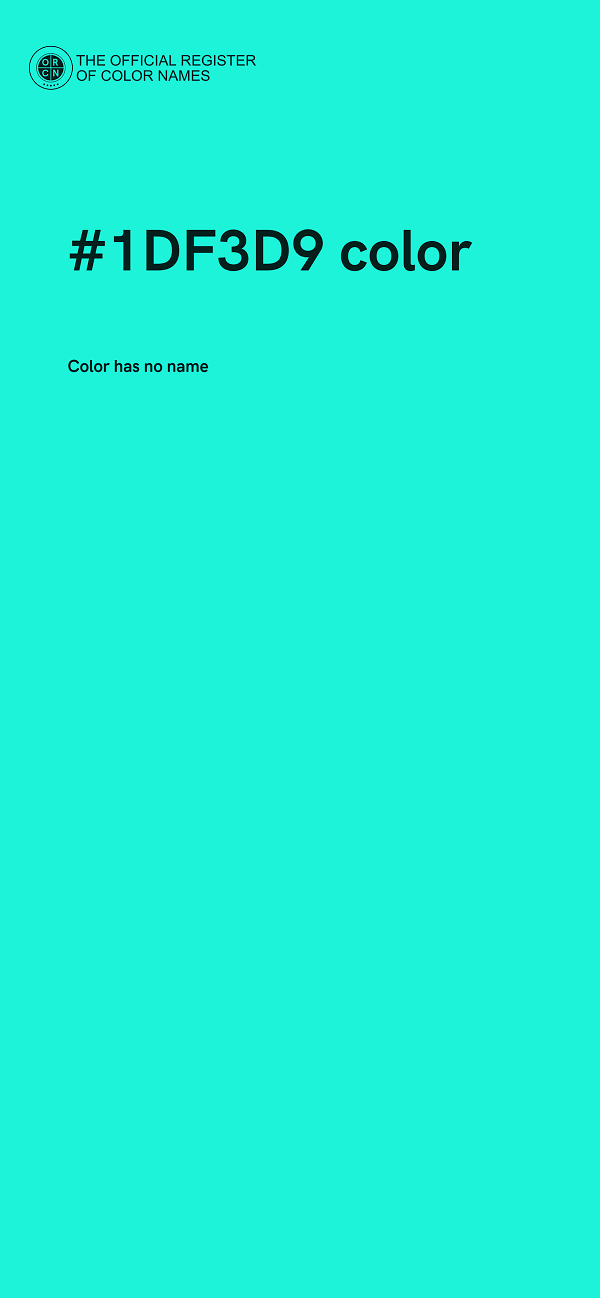 #1DF3D9 color image