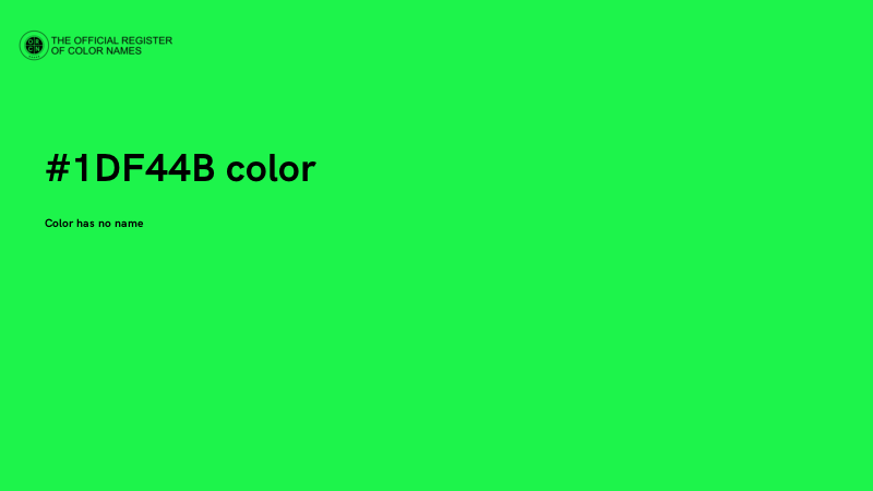#1DF44B color image