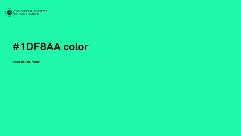#1DF8AA color image