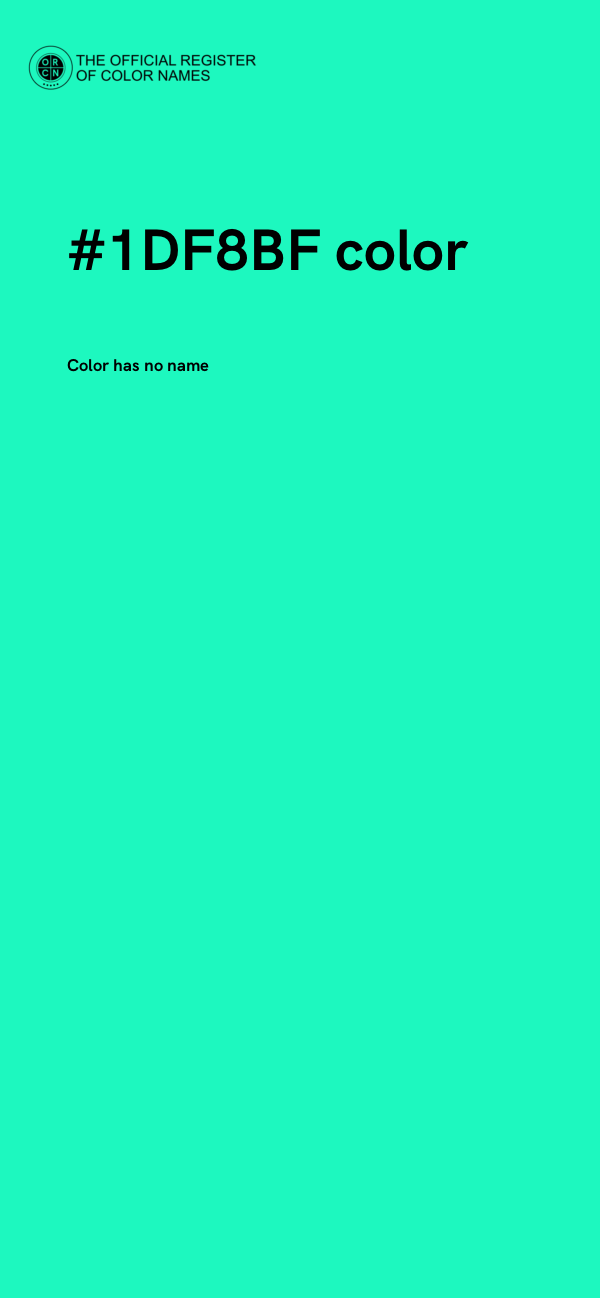 #1DF8BF color image