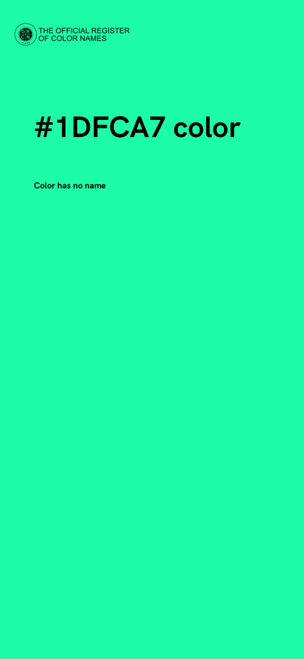 #1DFCA7 color image