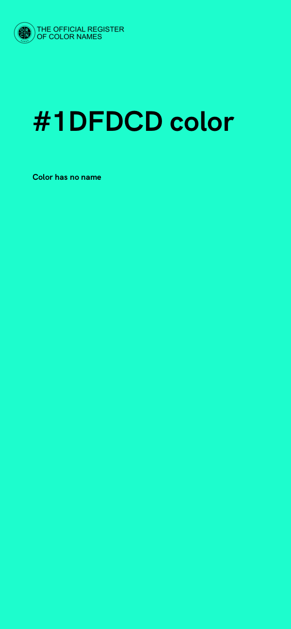 #1DFDCD color image