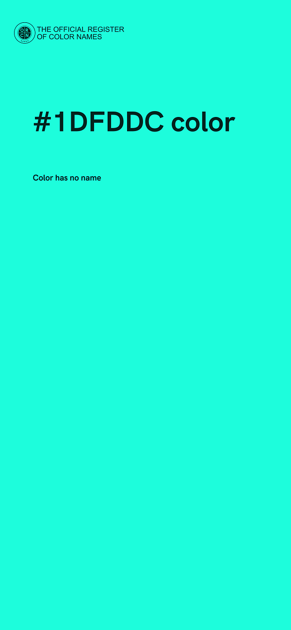 #1DFDDC color image