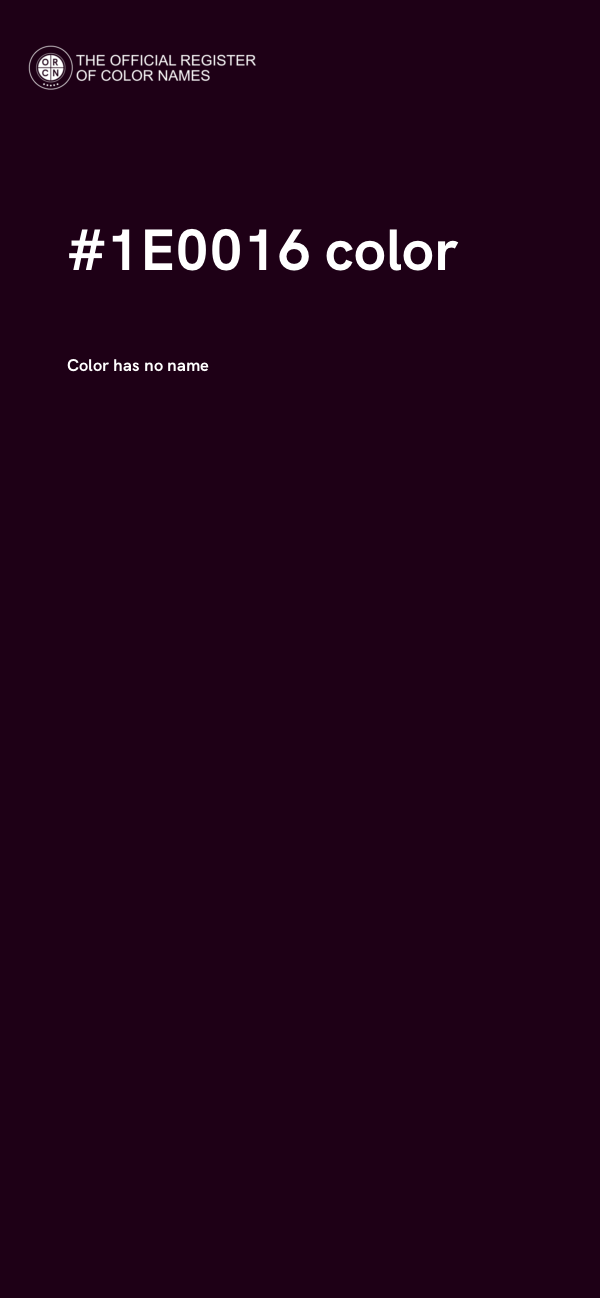 #1E0016 color image
