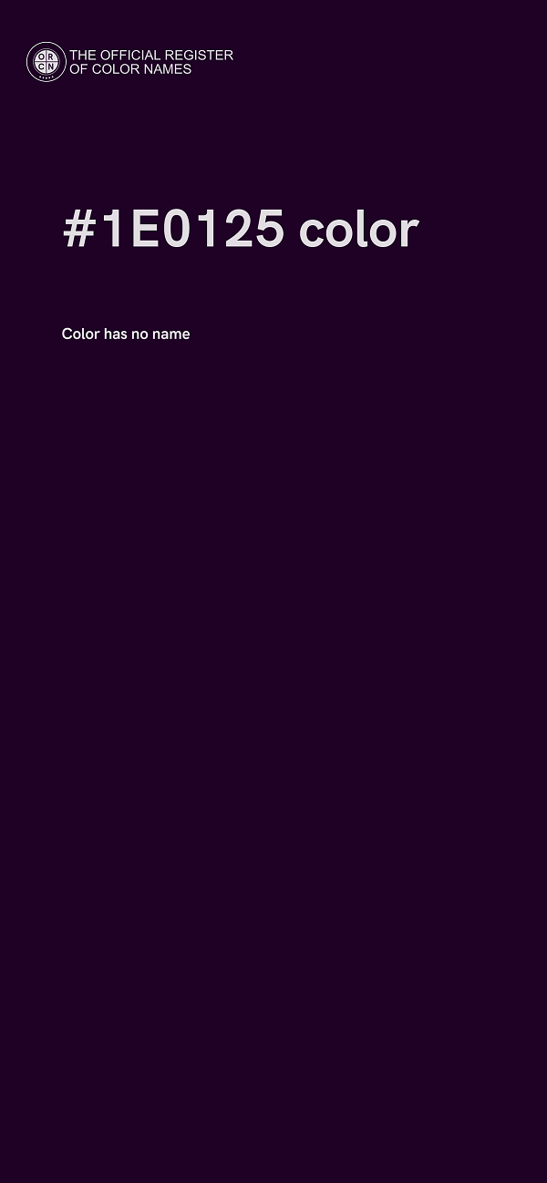 #1E0125 color image