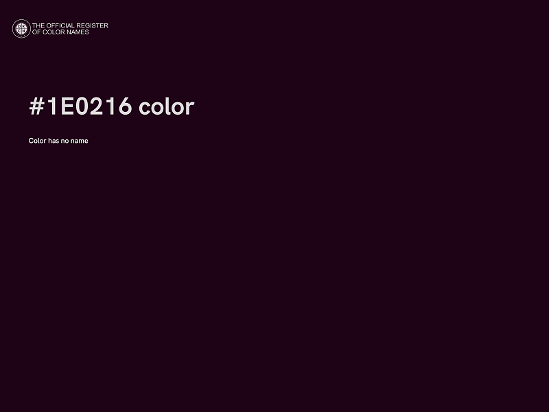 #1E0216 color image