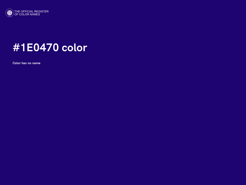 #1E0470 color image