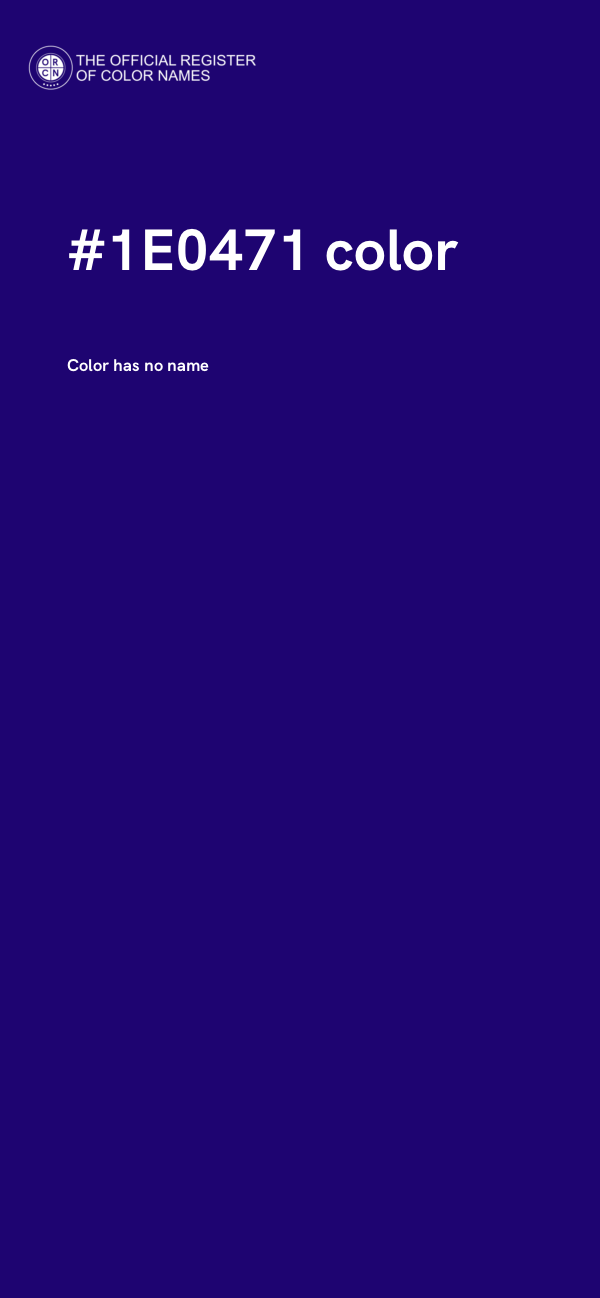 #1E0471 color image