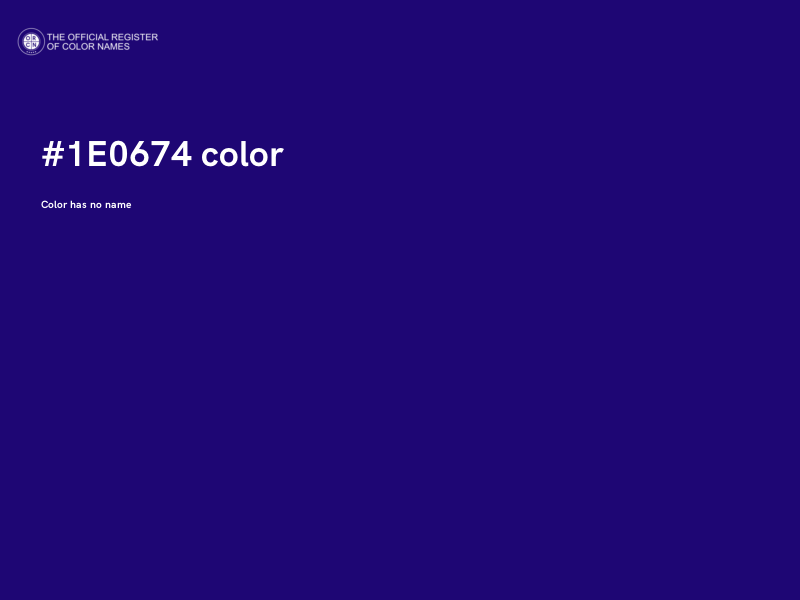 #1E0674 color image