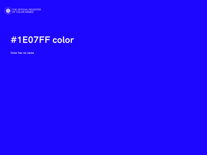 #1E07FF color image