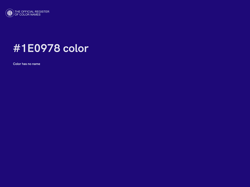 #1E0978 color image