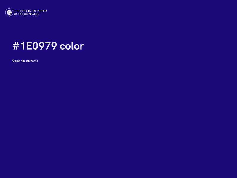 #1E0979 color image