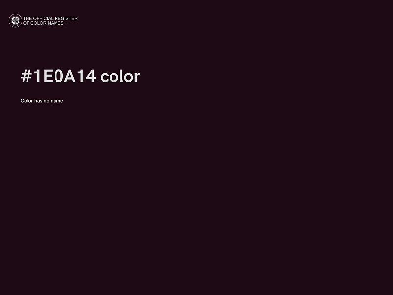 #1E0A14 color image