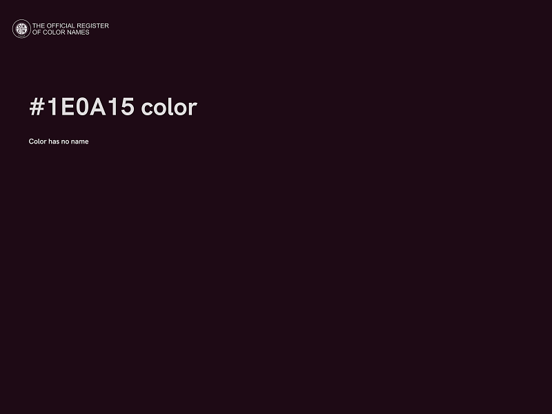 #1E0A15 color image