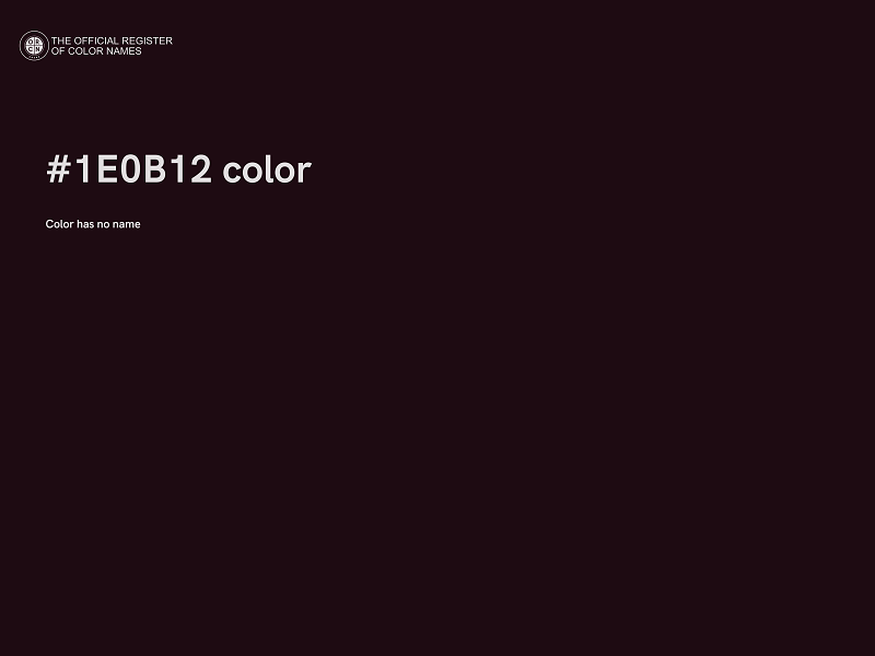 #1E0B12 color image